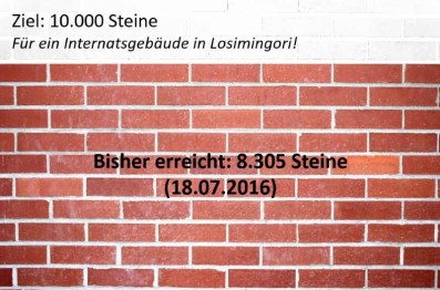 Aktueller Spendenstand der Stein-Patenschaft vom 18.07.2016